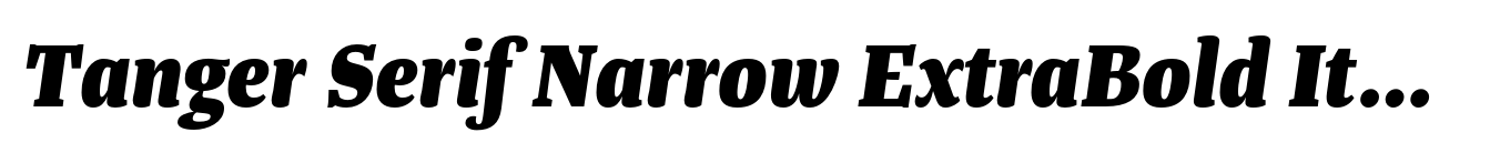 Tanger Serif Narrow ExtraBold Italic